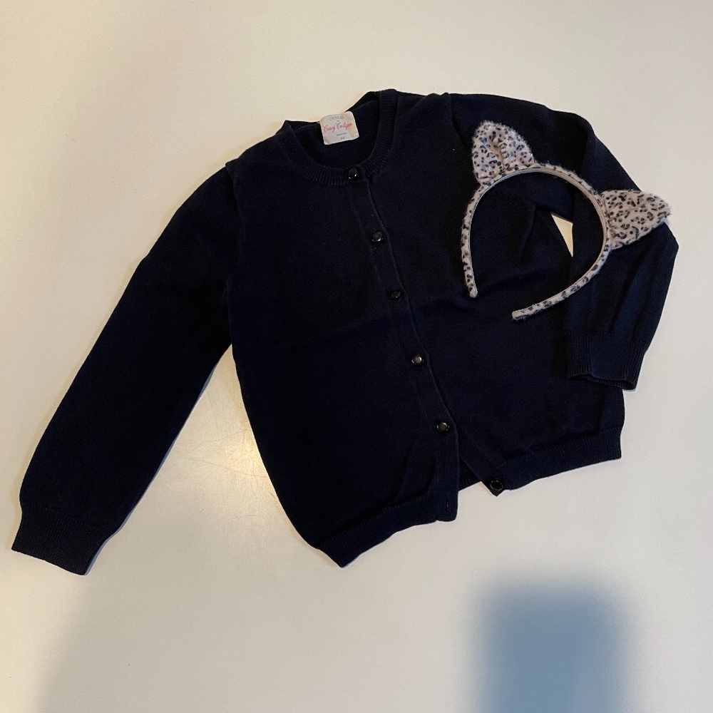 Crewcuts Navy Casey Cardigan 4-5